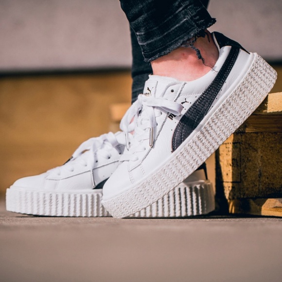 puma creeper cracked leather